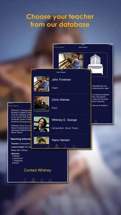 Captures d'écran de MusicMonde: Find your perfect music teacher for online video lessons