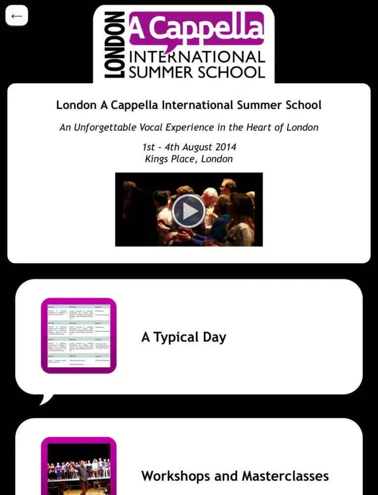 London A Cappella iPad  स्क्रीनशॉट