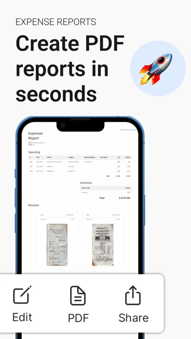 Tangkapan layar Receipt Scanner: Easy Expense