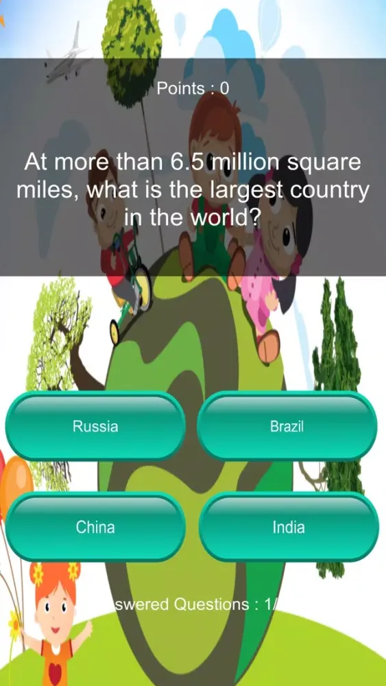 Capturas de tela do Easy Geography World Quiz