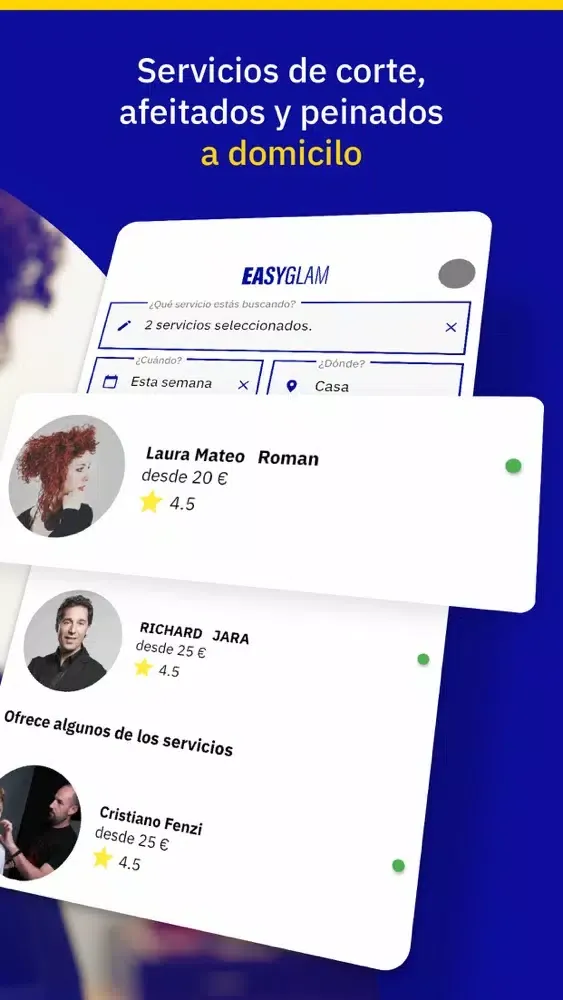 Capturas de tela do EASYGLAM: Estilistas Barcelona