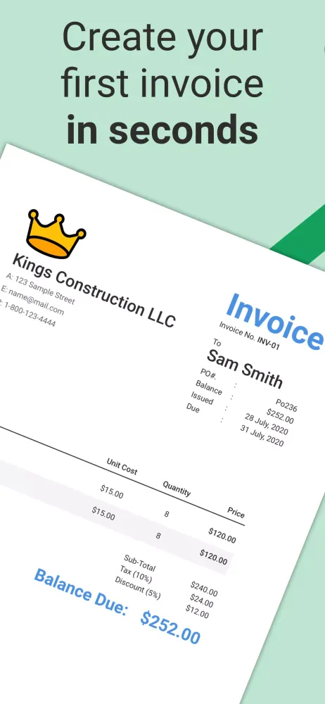 Скриншоты Easy Invoice