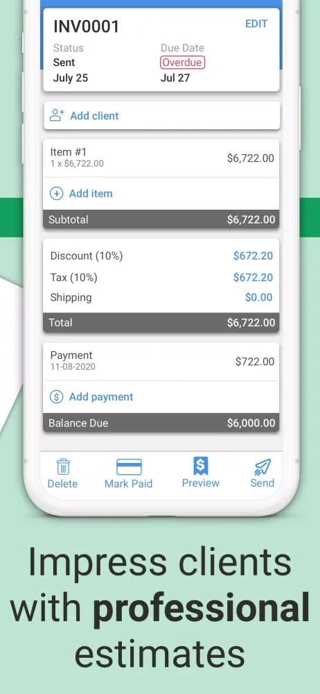 Скриншоты Easy Invoice