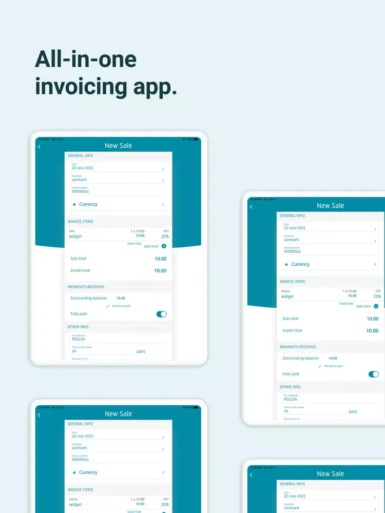 Скриншоты Easy Invoice Maker Pro iPad 