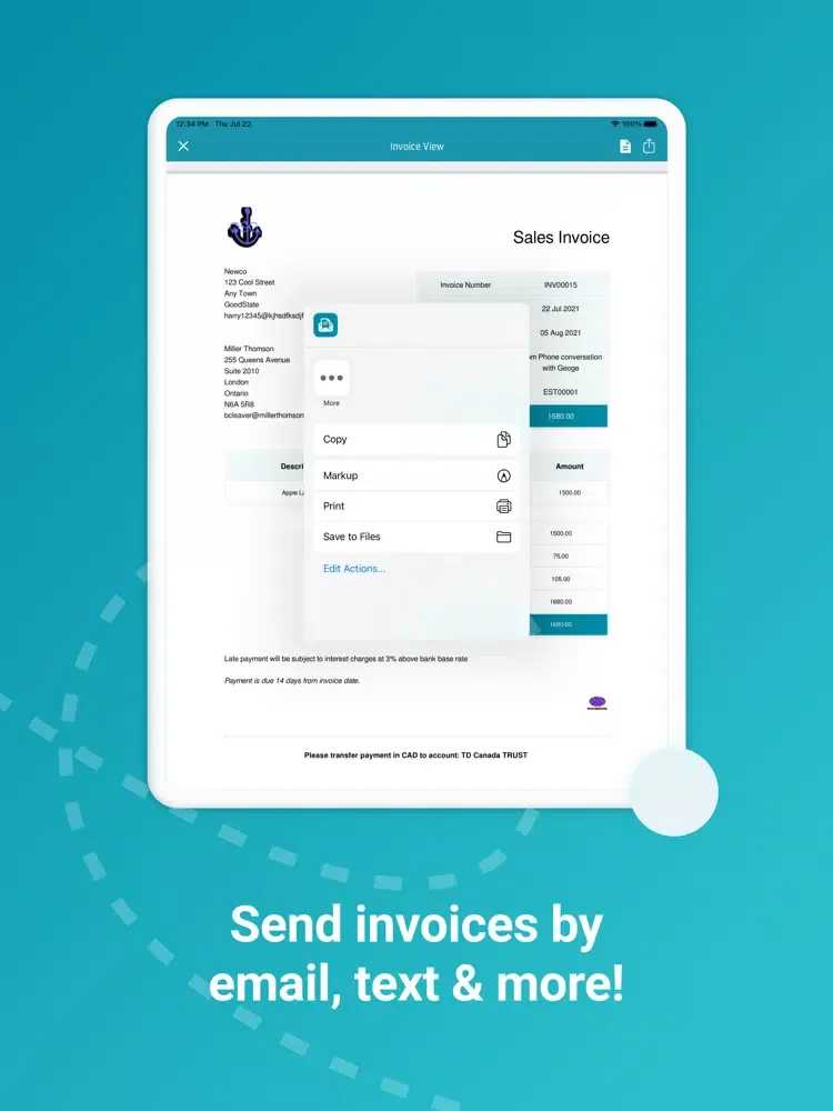 Скриншоты Easy Invoice Maker Pro iPad 