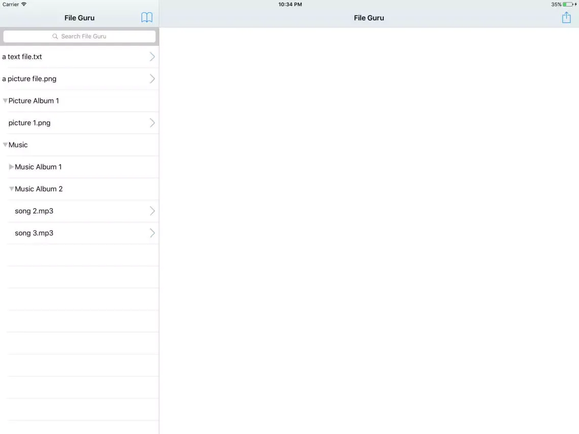 Скриншоты File Guru iPad 