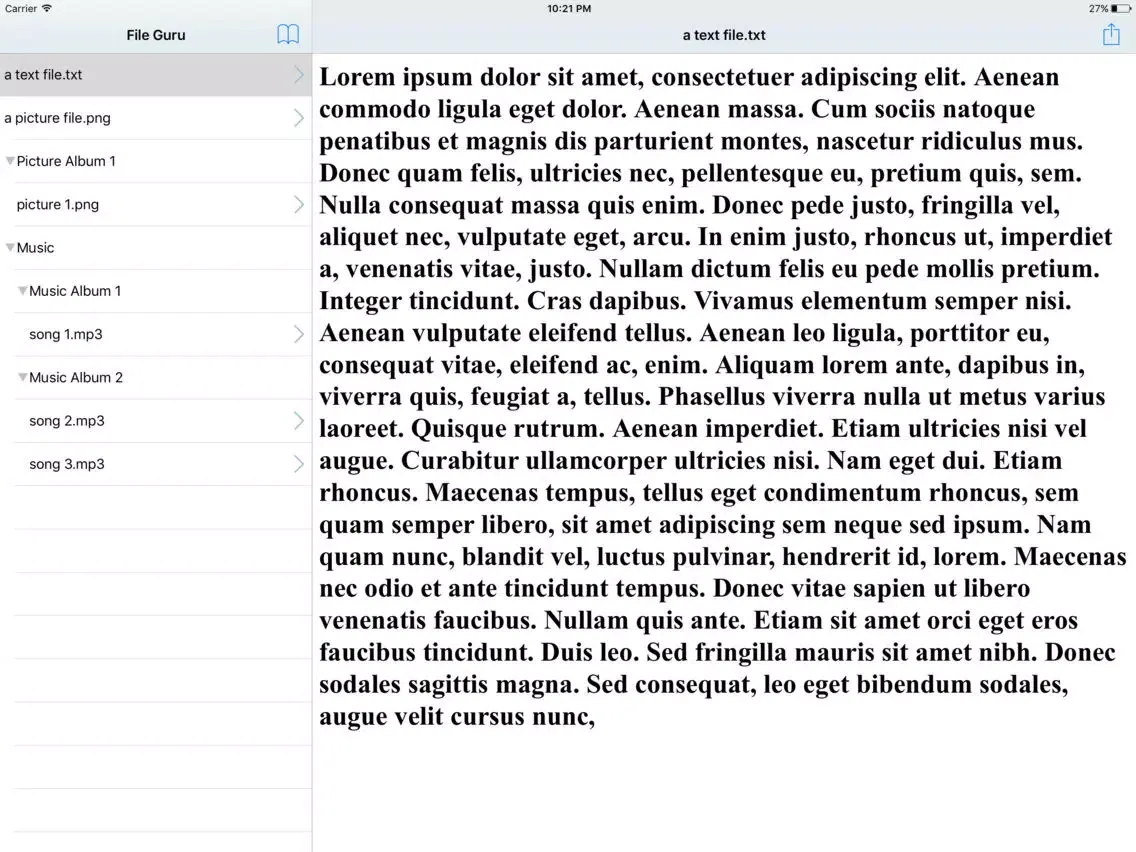 Скриншоты File Guru iPad 