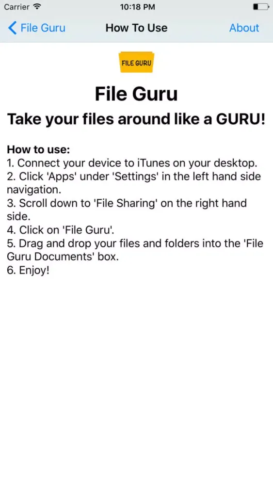 Скриншоты File Guru