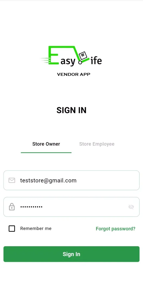 Скриншоты EasyLife App for Vendors