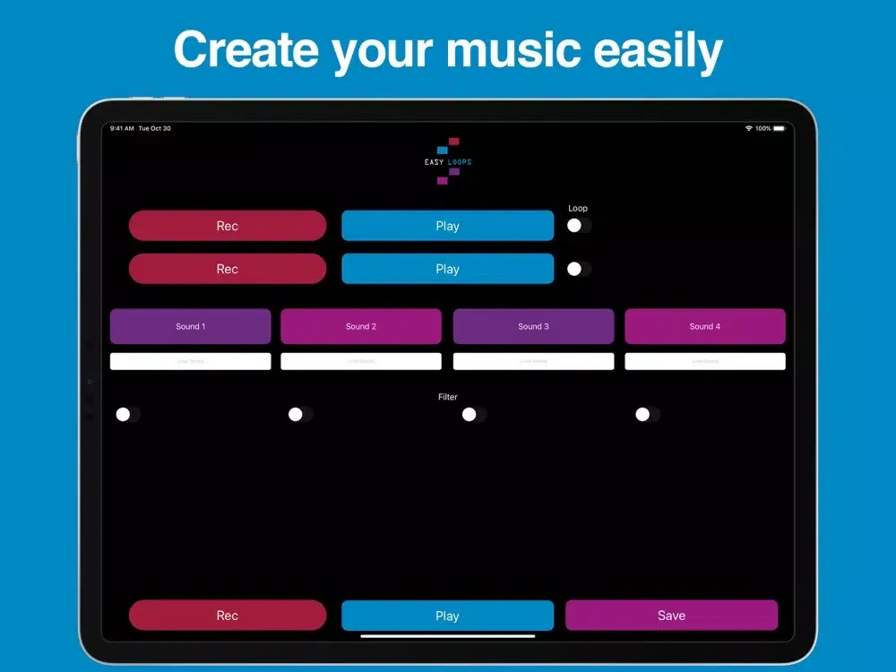 EasyLoops: for music lovers iPad  Screenshots