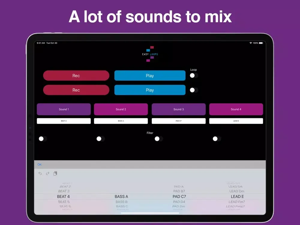 EasyLoops: for music lovers iPad  Screenshots