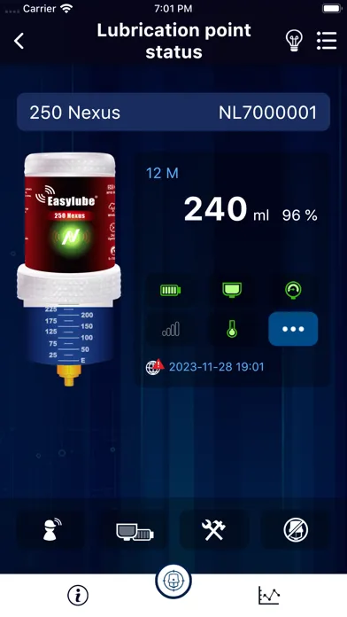Easylube® LINK Ekran Görüntüleri