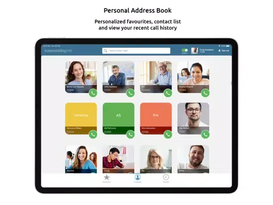 ภาพหน้าจอของ Easymeeting.net iPad 