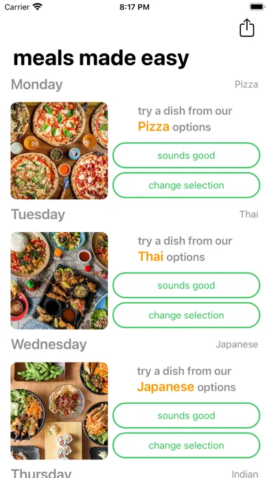 Easy Meal Planner Screenshots