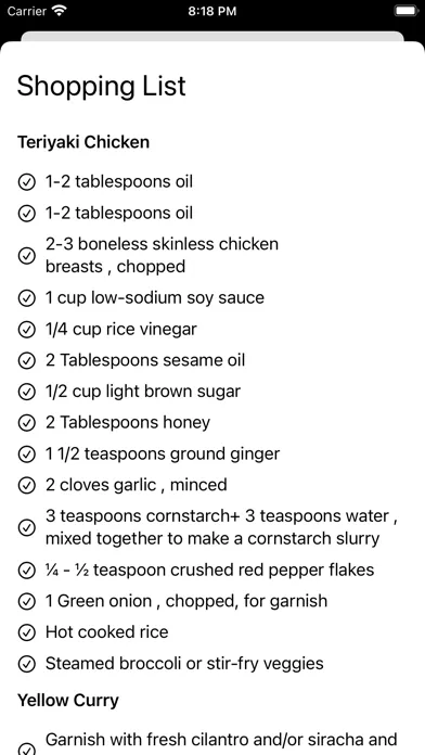 Easy Meal Planner Screenshots