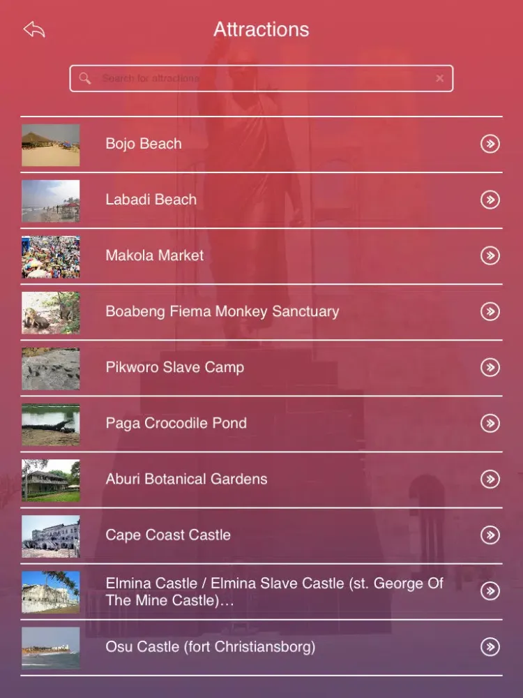 Ghana Tourist Guide iPad 应用截图