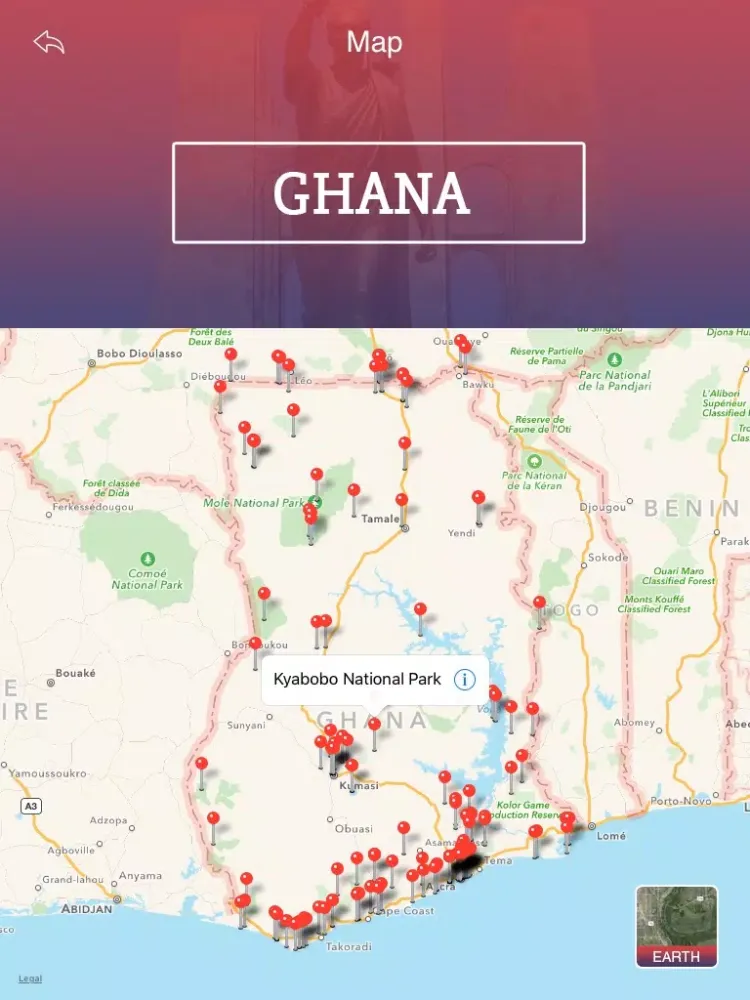 Ghana Tourist Guide iPad 应用截图