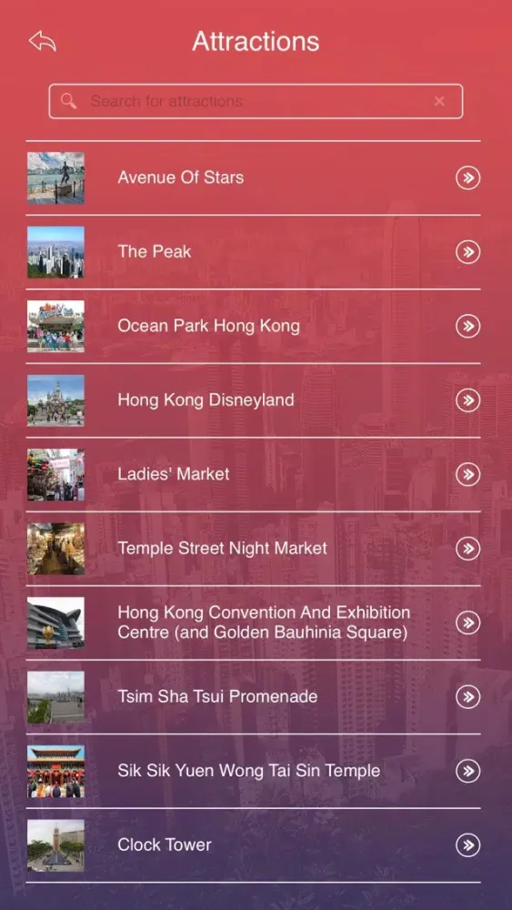 Capturas de tela do Tourism Hong Kong