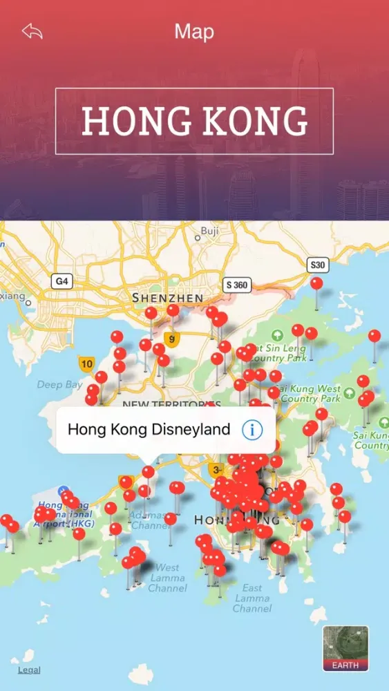 Capturas de tela do Tourism Hong Kong