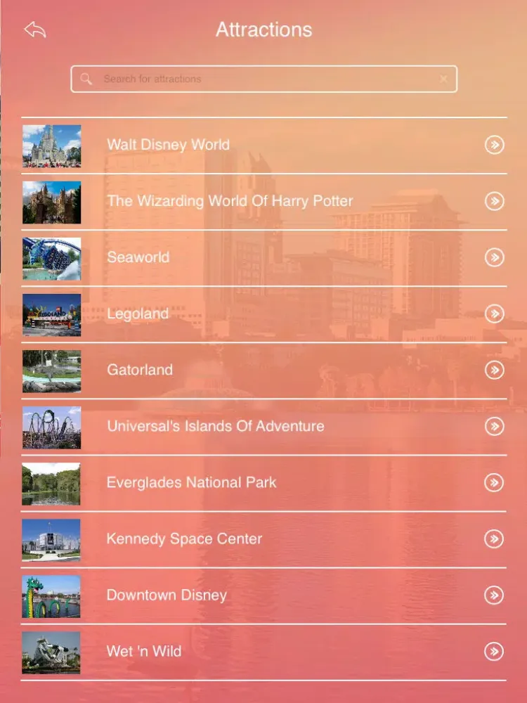 تصاویر Orlando City Guide iPad 