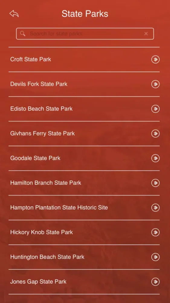 South Carolina State Parks, Trails & Campgrounds应用截图