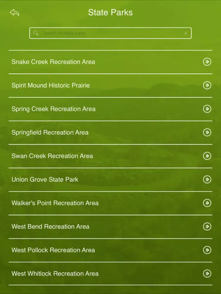 South Dakota State Parks iPad  Screenshots
