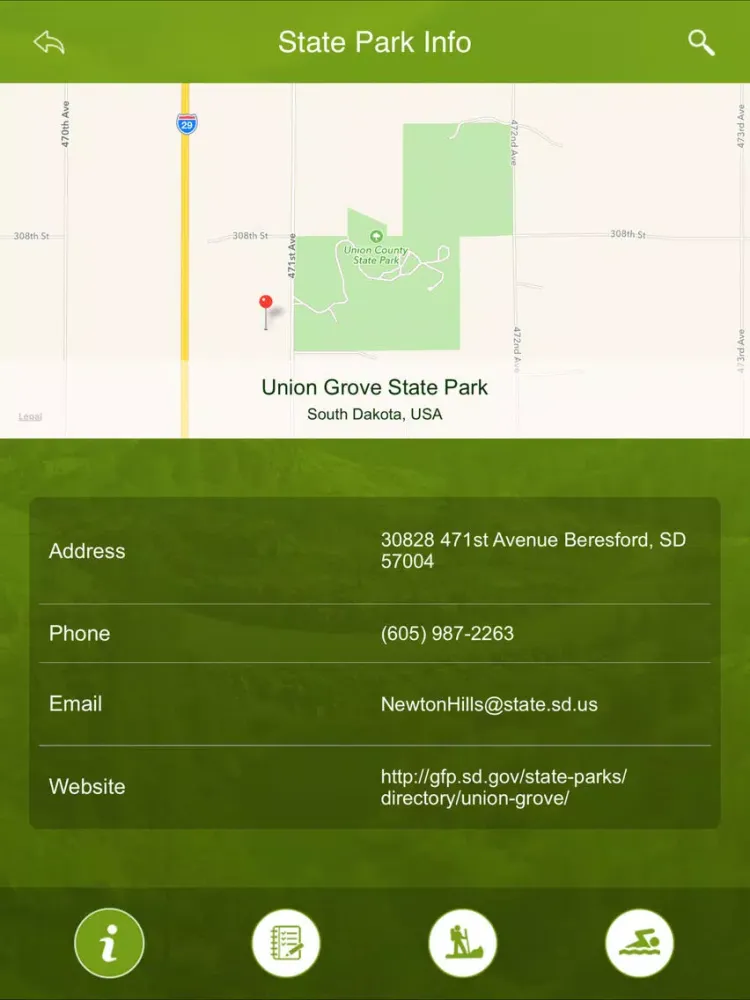 South Dakota State Parks iPad  Screenshots