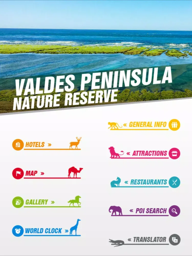 Valdes Peninsula Nature Reserve Tourism Guide iPad 应用截图