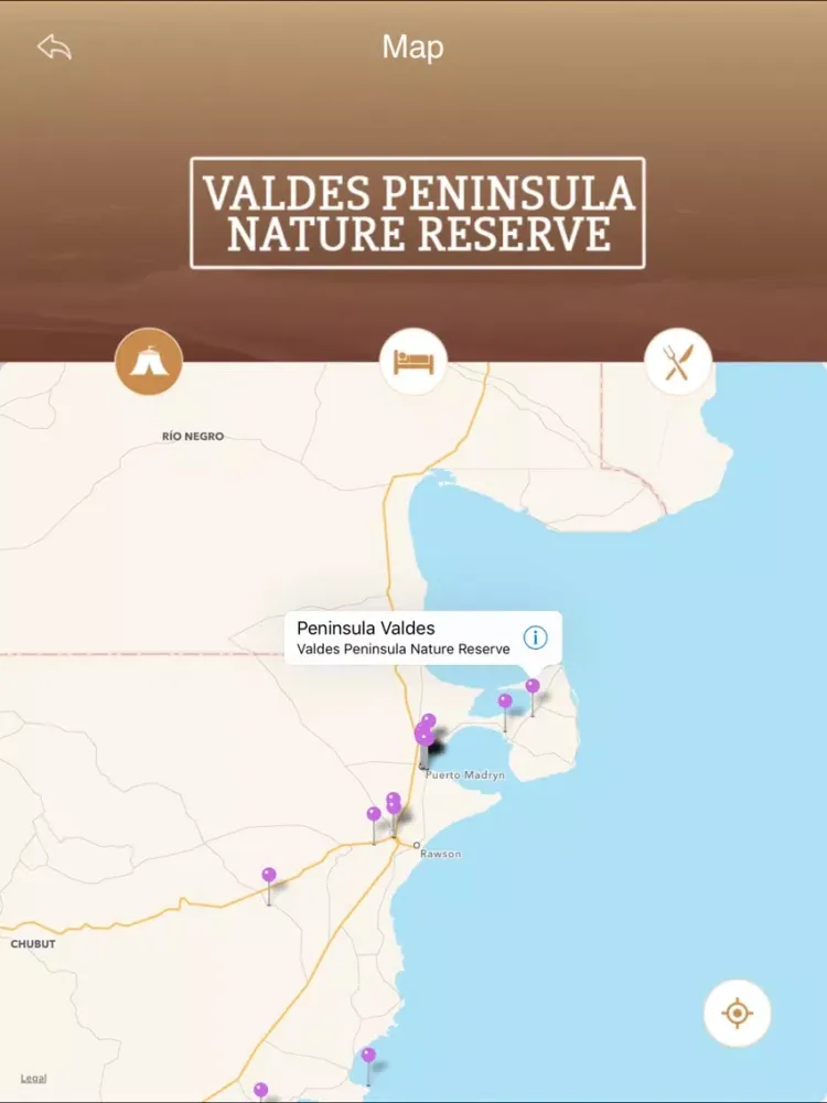 Valdes Peninsula Nature Reserve Tourism Guide iPad 应用截图