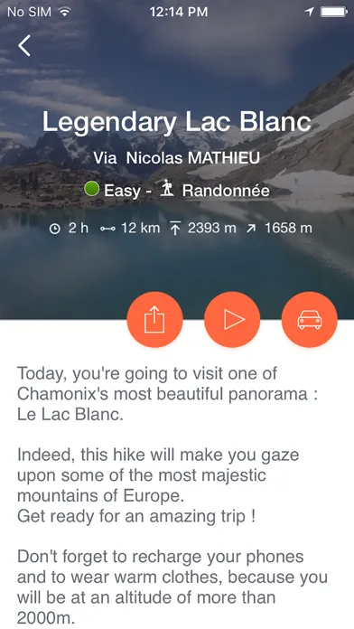 Mhikes, geo-guided hikes. Ekran Görüntüleri