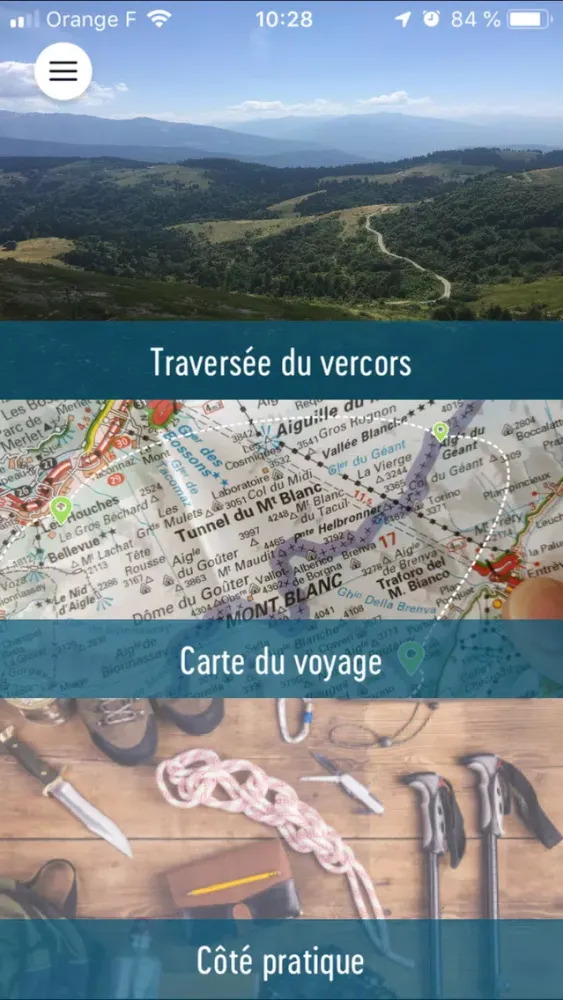 Capturas de tela do Roadbook MyTripTailor