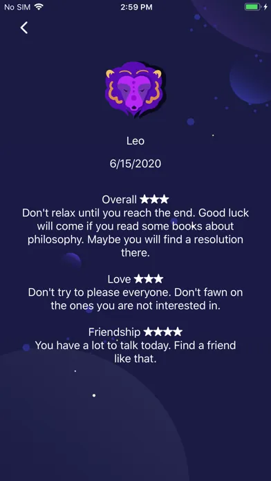 Capturas de tela do Daily Horoscope®