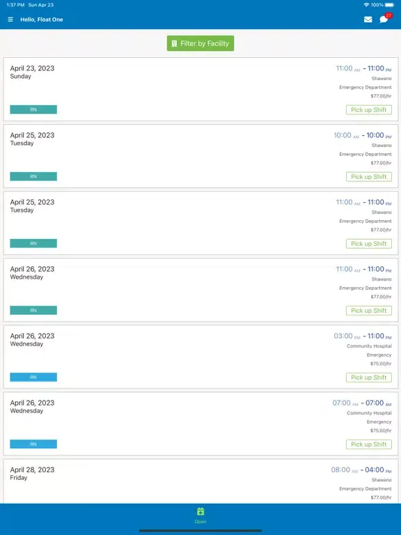 Capturas de pantalla de LTC Health Staffing iPad 