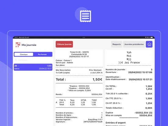 Shopcaisse iPad  স্ক্রিনশট