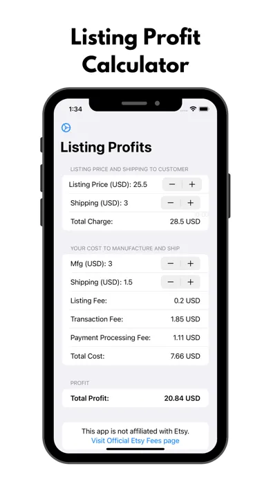 Capturas de pantalla de Listing Profit Calculator