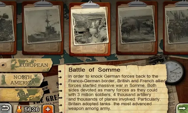 Capturas de tela do European War 3