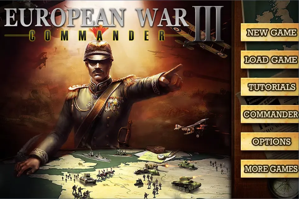 Capturas de tela do European War 3