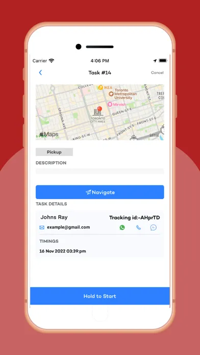 Tangkapan skrin EatHalal Dispatcher App