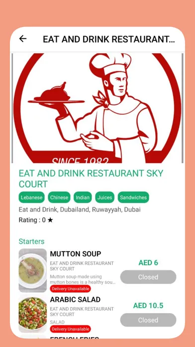 Capturas de tela do Eat and Drink