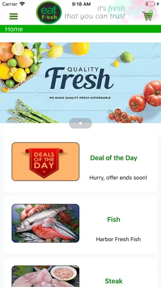 Eatfresh Online Ordering Ekran Görüntüleri