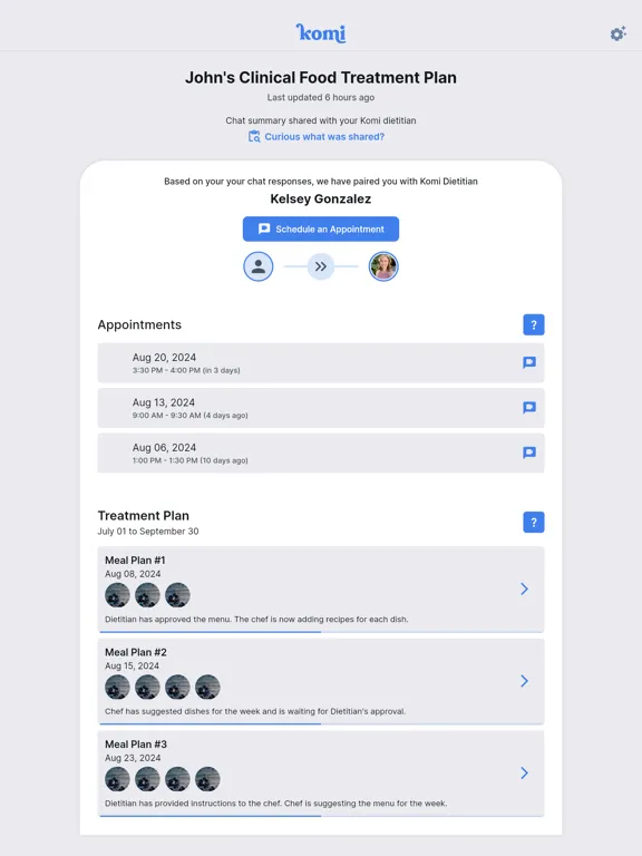 Komi - Simplified Nutrition iPad 應用截圖