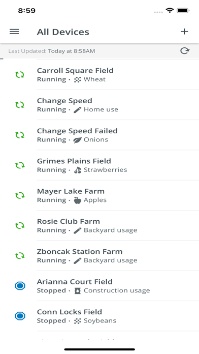 Screenshot di Pump control and monitoring