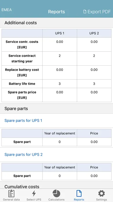 Eaton TCO Calculator Screenshots