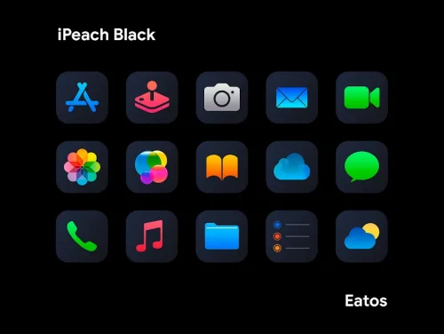 iPeach Black - Icon Pack-screenshot-1