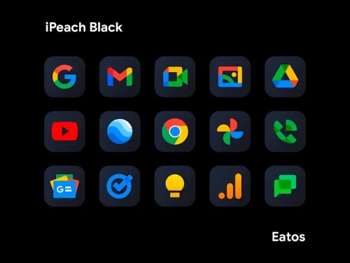 iPeach Black - Icon Pack-screenshot-2