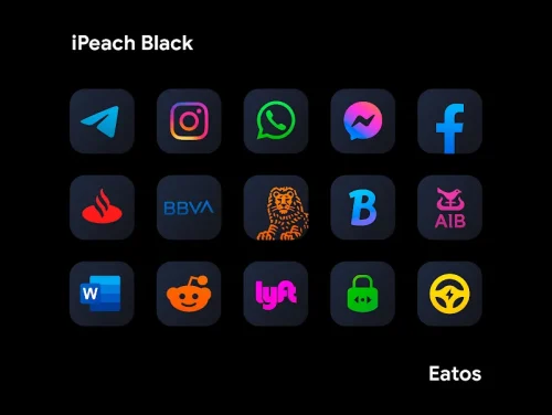 iPeach Black - Icon Pack-screenshot-3