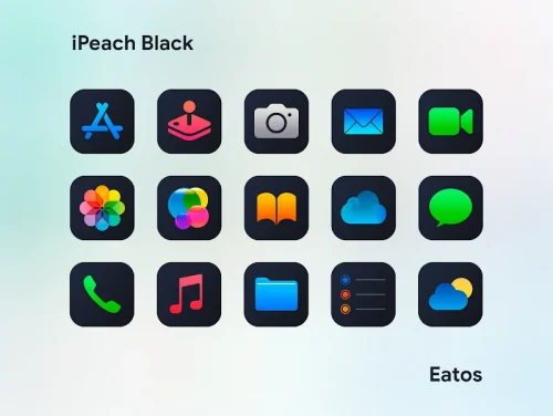 iPeach Black - Icon Pack-screenshot-5