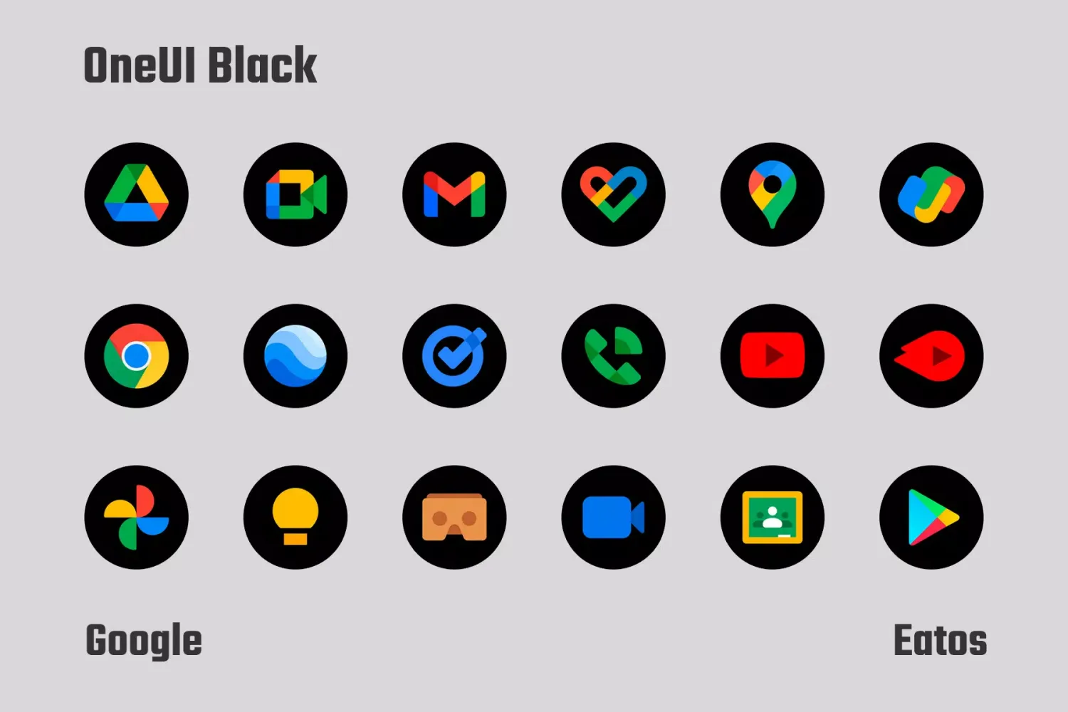 Captures d'écran de OneUI Pixel Black Icons