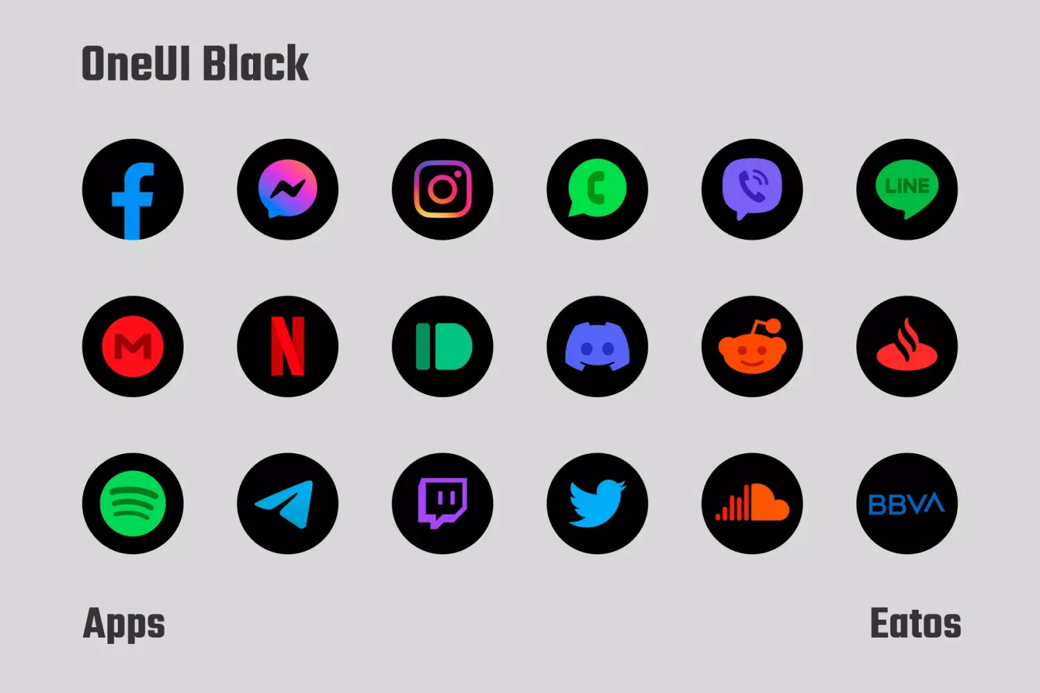 Captures d'écran de OneUI Pixel Black Icons