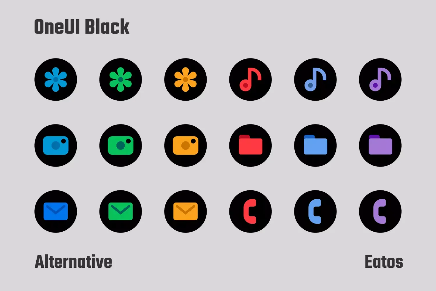 Captures d'écran de OneUI Pixel Black Icons